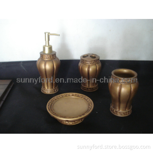 Resin Golden Bath Accessories (SFR1598)